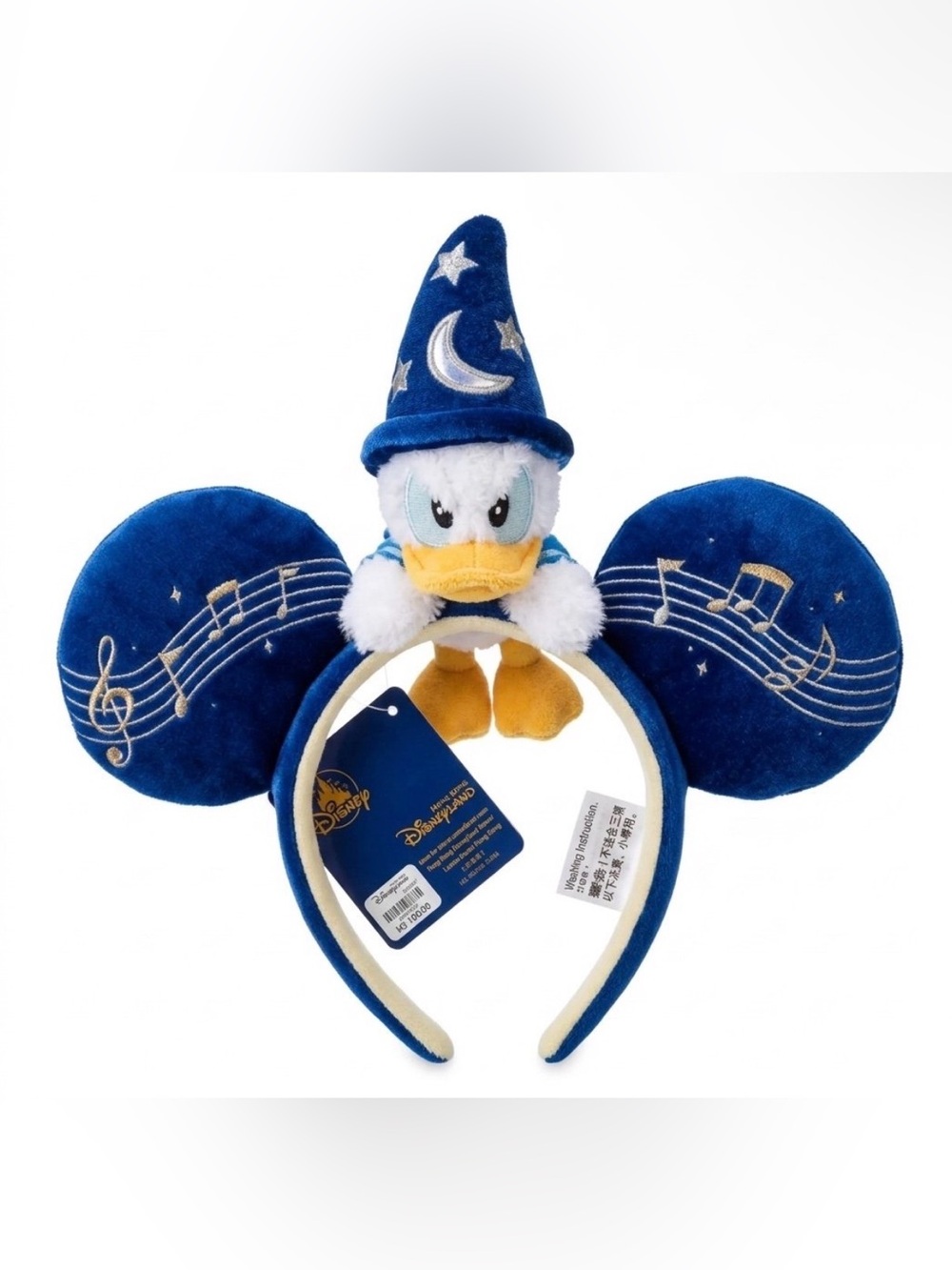 New Genuine Disney Parks Hong Kong Minnie Ears Magic Donald Duck Plush Headband